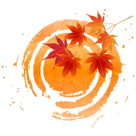 Autumn leaves Maple autumn iconのイラスト素材