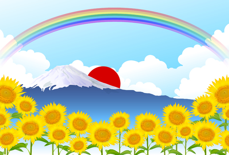 Sunflower summer flower designのイラスト素材