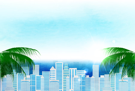 City skyline landscapeのイラスト素材
