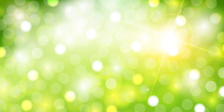 New green light scenery backgroundのイラスト素材