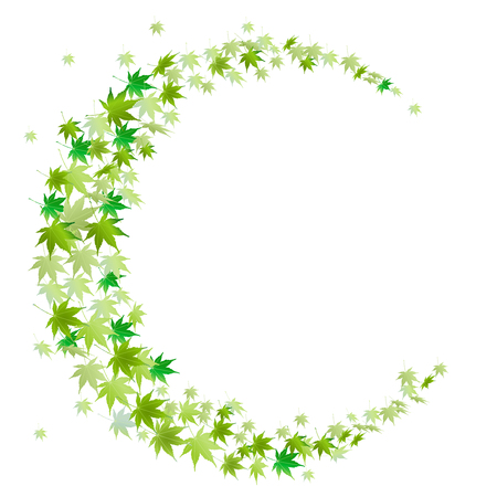 Maple leaves circle iconのイラスト素材
