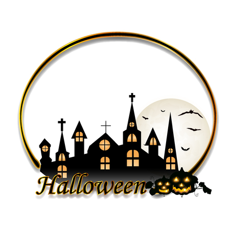Halloween pumpkin frame iconのイラスト素材