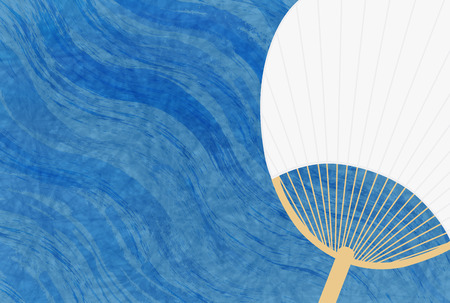 Ocean summer Japanese paper backgroundのイラスト素材