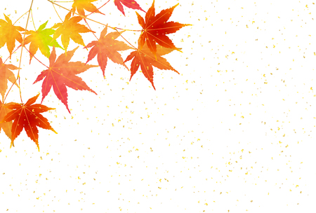 Autumn leaves fall Japanese paper backgroundのイラスト素材