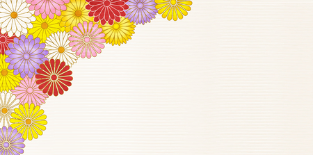 Chrysanthemum flower autumn backgroundのイラスト素材