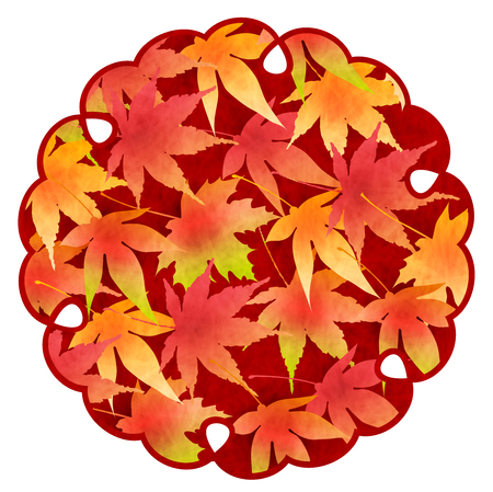Maple autumn pattern icon.のイラスト素材