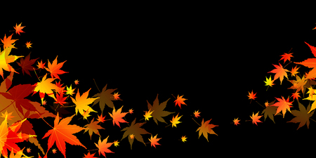 Maple autumn landscape backgroundのイラスト素材