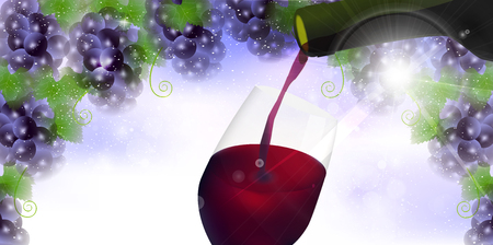 Wine grape autumn backgroundのイラスト素材