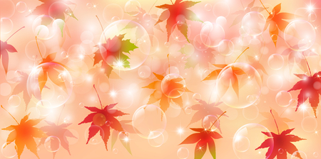 Maple autumn leaf backgroundのイラスト素材
