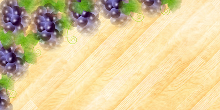Grape fruit wood grain background design illustrationのイラスト素材
