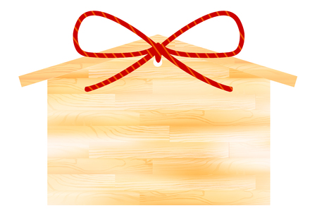 Ema message New Year card icon vector illustration.のイラスト素材