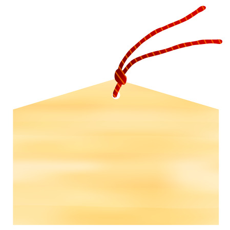 Ema message New Year card icon vector illustration.のイラスト素材