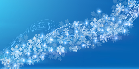 Christmas snow Winter backgroundのイラスト素材