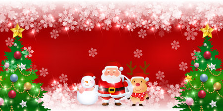 Christmas snow winter background, vector illustration.のイラスト素材