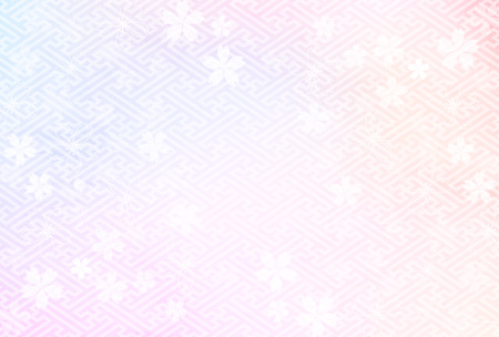 Cherry blossoms Japanese paper New Year card backgroundのイラスト素材