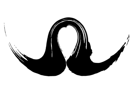 New Year card silhouette circle iconのイラスト素材