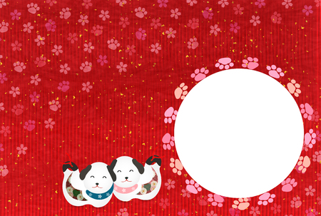 Dog New Year cards backgroundのイラスト素材