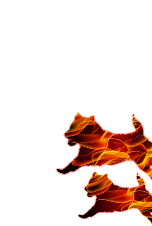 Dog New Year card backgroundのイラスト素材