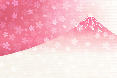 New Year's card  design with cherry blossom backgroundのイラスト素材