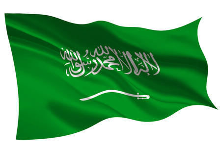 Saudi Arabia national flag flag iconのイラスト素材