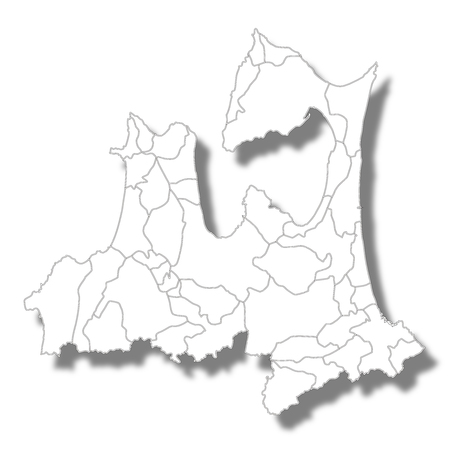 Aomori Prefecture Map white iconのイラスト素材