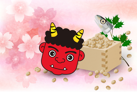 Bean Japanese paper backgroundのイラスト素材
