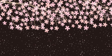 Cherry Blossoms Spring flower backgroundのイラスト素材