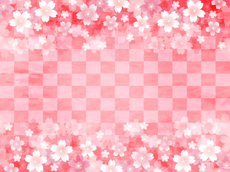 Cherry Blossoms spring flower backgroundのイラスト素材