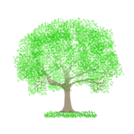 Fresh green grassland landscape iconのイラスト素材