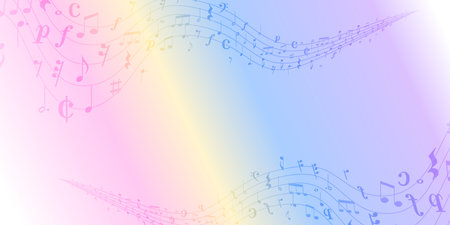 Cherry Blossoms spring note background Vector illustration.のイラスト素材