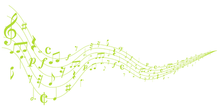 Green notes score backgroundのイラスト素材