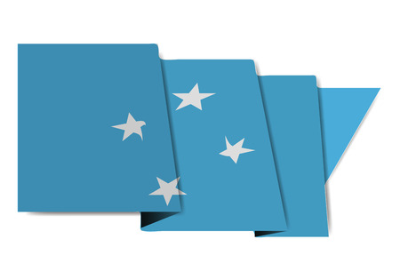 Micronesia national flag Iconのイラスト素材