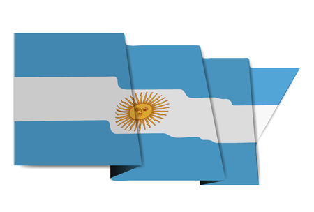 Argentina national flag World Iconのイラスト素材