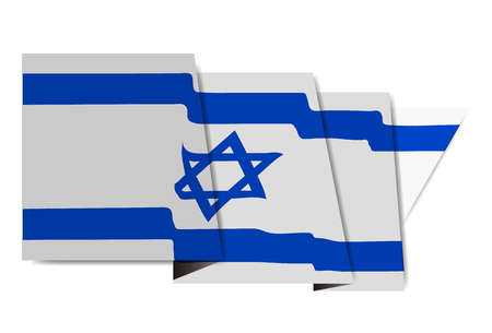 Israel national flag World Iconのイラスト素材
