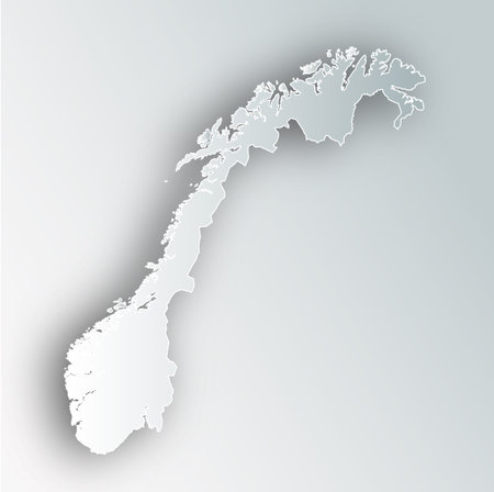 Norway Map Frame Iconのイラスト素材