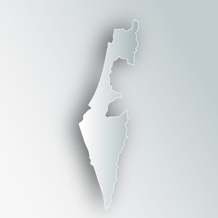 Israel Map Frame Iconのイラスト素材