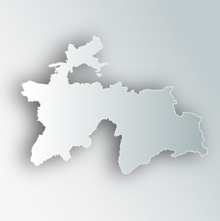 Tajikistan Map Frame Iconのイラスト素材