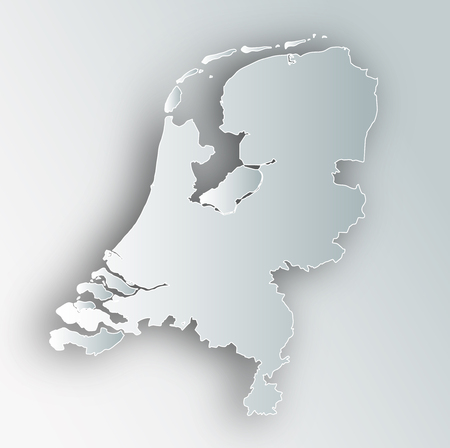 Netherlands Map Frame Iconのイラスト素材