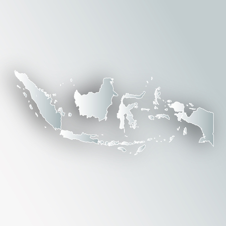 Indonesia Map Frame Iconのイラスト素材
