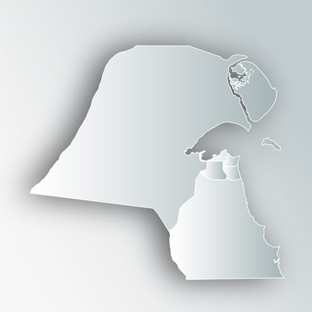 Kuwait Map Frame Iconのイラスト素材