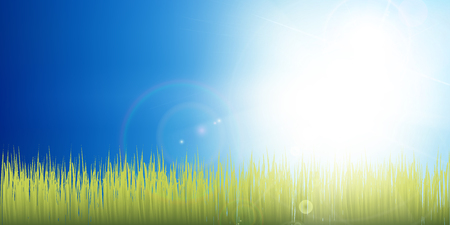Grassland Sky Landscape Backgroundのイラスト素材