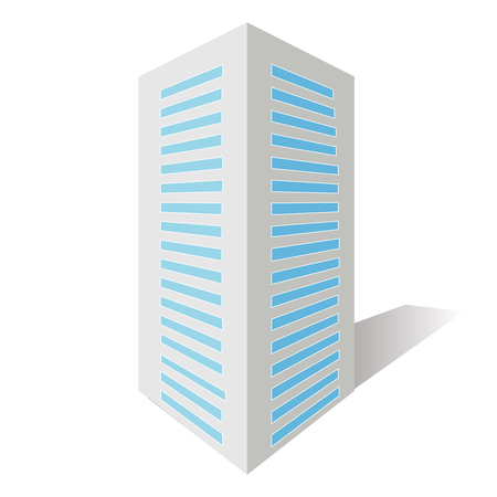 Building building stereoscopic iconのイラスト素材