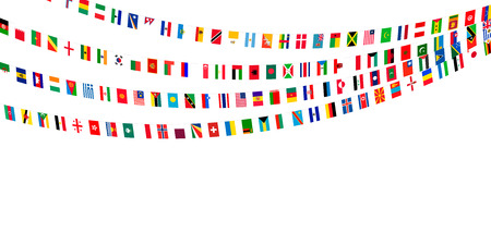 Flags of the world design backgroundのイラスト素材