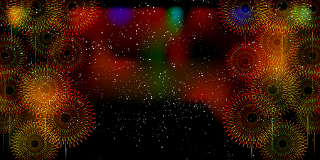 Fireworks Summer Heat Meditation Backgroundのイラスト素材