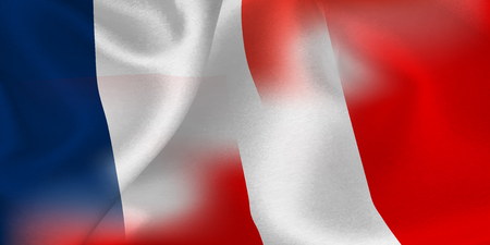 Australia Peru national flag soccer ballのイラスト素材