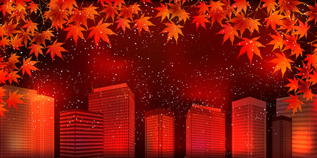 Autumn leaves autumn leaves backgroundのイラスト素材