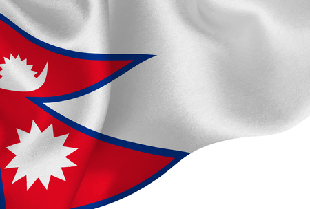 Nepal national flag backgroundのイラスト素材