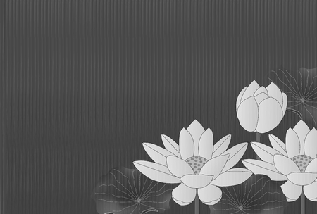 Lotus mourning postcard backgroundのイラスト素材