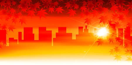 Building Building Autumn Backgroundのイラスト素材