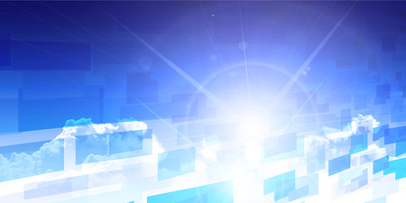 Sky cloud landscape backgroundのイラスト素材